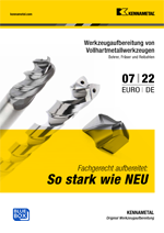 Kennametal Preisliste Werkzeugaufbereitung von Vollhartmetallwerkzeugen 07/22